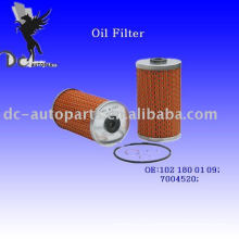 Filtro de aceite lubricante Insert 102 180 01 09 para Mercedes-Benz